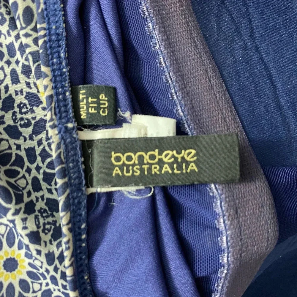 Bond-Eye Australia‎ Geometric One-Piece Swimsuit in Navy & Yellow Size US 8